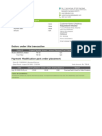 Payment Details Report: Orders Under This Transaction