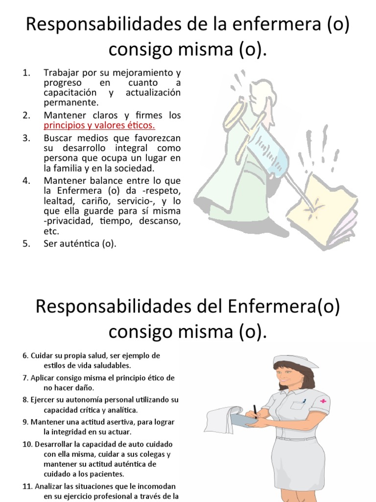 Responsabilidades de la enfermera (o)Emily