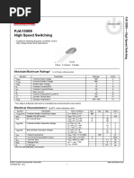 High Speed Switching: Absolute Maximum Ratings