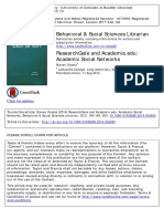 ResearchGate and Academia - Edu - Academic Social Networks