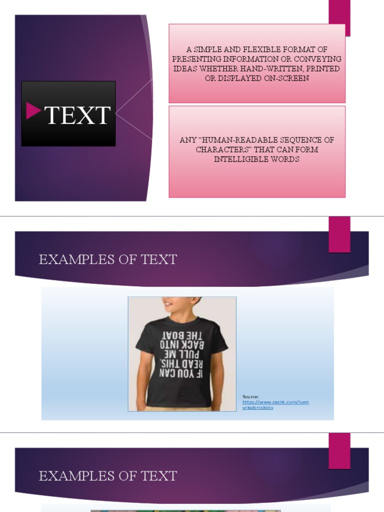 A Simple and Flexible Format of Presenting Information or Conveying ...