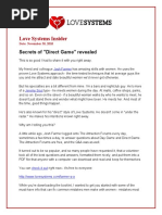 Download LSi Secrets of Direct Game revealed by Love Systems SN47689029 doc pdf