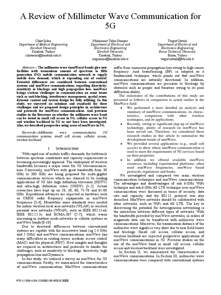 MMW Application Part | PDF | Extremely High Frequency | 4 G