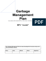 Garbage Management Plan: MFV "Model"