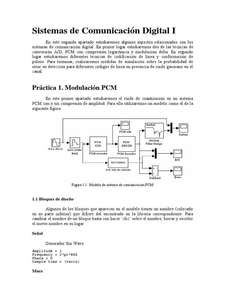 Pcm En Simulink Matlab Pdf Muestreo Procesamiento De Señal