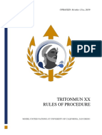 Tritonmun XX Rules of Procedure: UPDATED: October 13, 2019