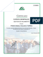 Certificado Gestion de Aislamiento Frank Velazco