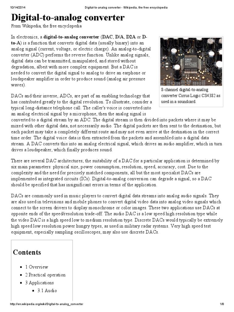 Digital-to-Analog Converter Overview | PDF | Digital To Analog ...