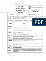 CE 40/L Construction Materials and Testing: Time of Setting, Gillmore