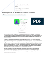 Análisis General de - El Amor en Tiempos de Cólera