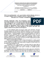 COMUNICAT DE PRESĂ FSLI Reactie rectificare bugetara 14.08.2020 