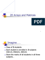 2D Arrays and Matrices