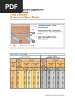 Three Conductor Underground Direct Burial: Ampacity Tables