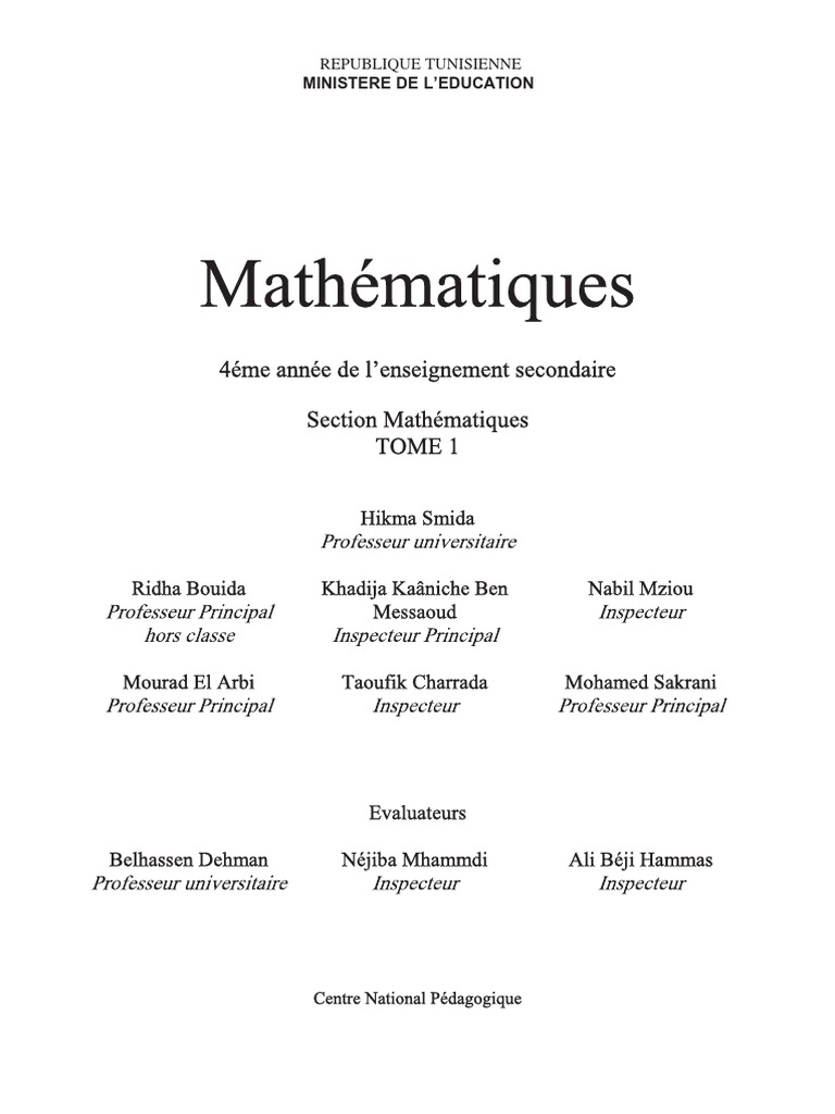 Manuel Math 1 Bac Science PDF | PDF