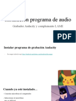 Instrucciones para Instalar Programa de Audio y Grabar