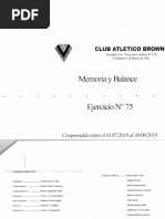 Memoria - #75 - Brown de Adrogué - 2018/19 | PDF | Asociación de ...