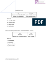 Identification of Ions & Gases (Multiple Choice) QP