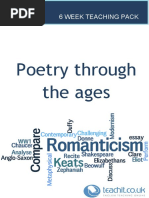 6 Week Teaching Pack Poetry Through The Ages