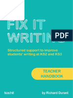 Fix It Writing A Downloadable Teacher Handbook