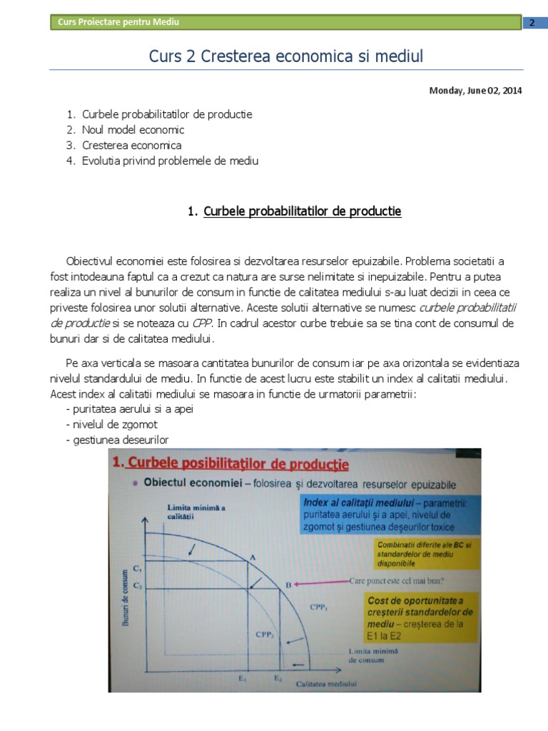 Proiectarea Pentru Mediu - Curs | PDF