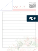 A4 Monday Weekly 2020 Blushlifeplanner