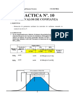 PRACTICA #10 Intervalos de Confianza