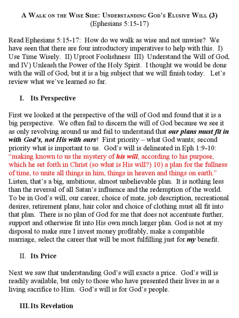 Eph 5 15 17 Meaning