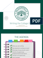 Writing The College Essay: Undergraduate Admissions Officer