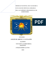 Informe #02-Cavitacion y Golpe de Ariete PDF