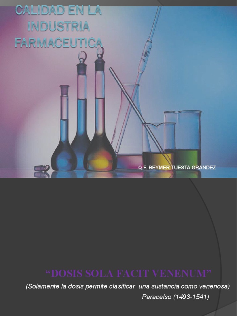 Control de Calidad en La Industria Farmaceutica | PDF | Medicamentos ...
