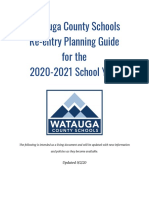 Watauga County Schools Re-Entry Planning Guide For The 2020-2021 School Year