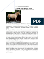 Name: Valdivia Hernández Alejandro Exercise 1: Working Out Meaning From Context Back From Extinction - How The Mongolian Wild Horse Was Saved