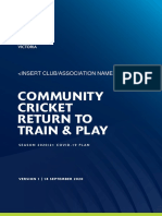 Country Cricket Return To Train and Play