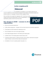 Edexcel To Edexcel: MFL GCSE Specification Mapping Grid