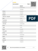 De Es Vocabulario Asignaturas Escolares