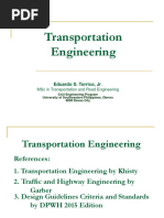 Transportation Engineering: Eduardo S. Torrico, JR