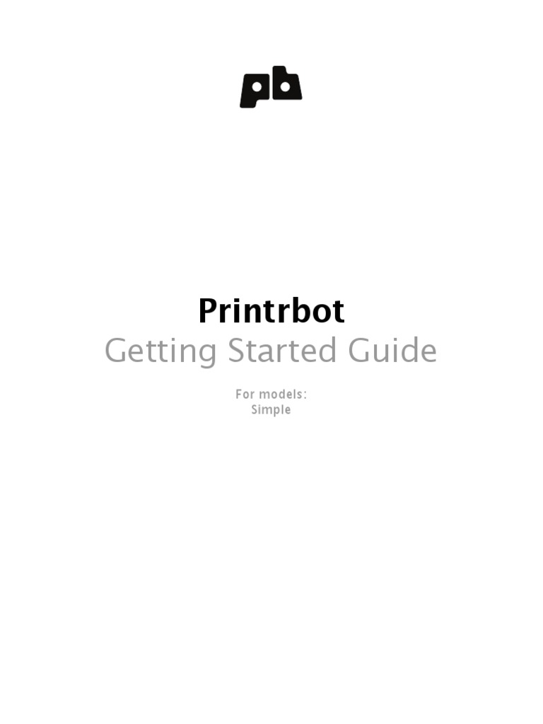 Printrbot Starting Guide PDF PDF Printer Office