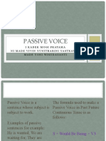 Passive Voice Sentence Structure