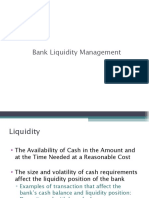 Chapter Eleven: Bank Liquidity Management