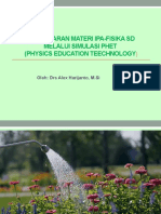 PENYEGARAN MATERI IPA-FISIKA SD MELALUI SIMULASI-PhET (PHYSICS EDUCATION TECHNOLOGY)