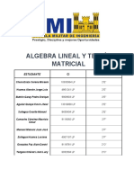 Algebra Lineal y Teoria Matricial