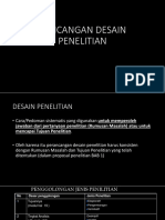 Rancangan Desain Penelitian