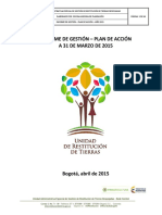 Informe de Gestión Trimestral Unidad Restitucion de Tierras PDF