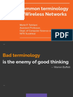 Common Terminology in Wireless Networks