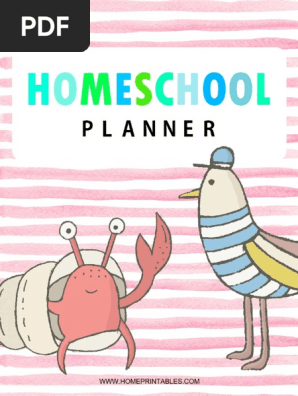 HomeSchool Planner Free Printable Fnl