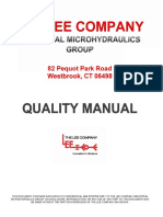 The Lee Company Industrial Microhydraulics Group - Quality Manual