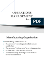 Operations Management: Lecture Notes