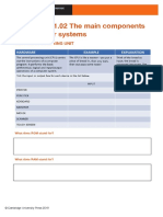 Worksheet 1.02 The Main Components of Computer Systems: Central Processing Unit