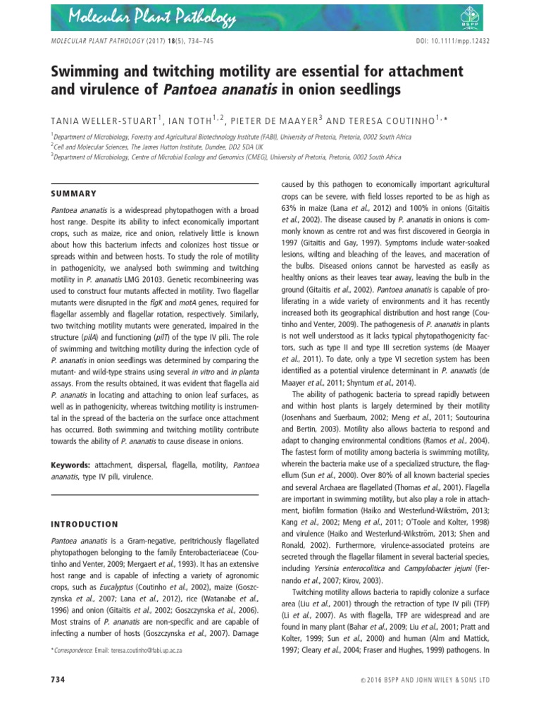 Weller-Stuart Et Al-2017-Molecular Plant Pathology | Download Free PDF ...