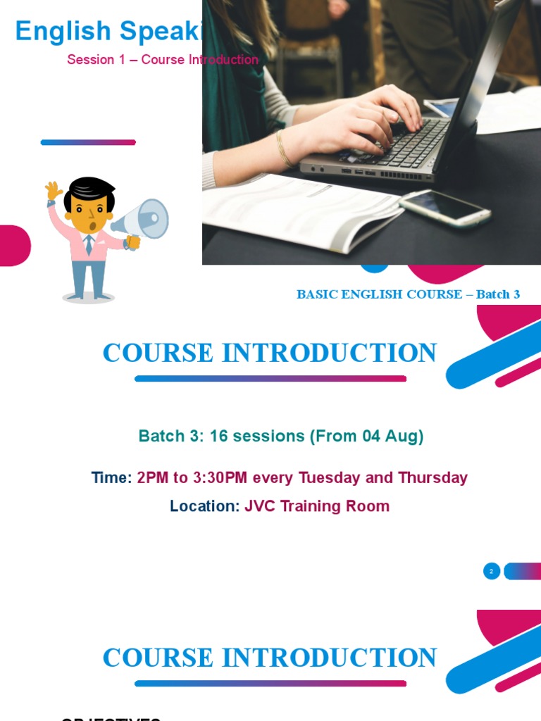 English Speaking Class: Session 1 - Course Introduction | PDF ...